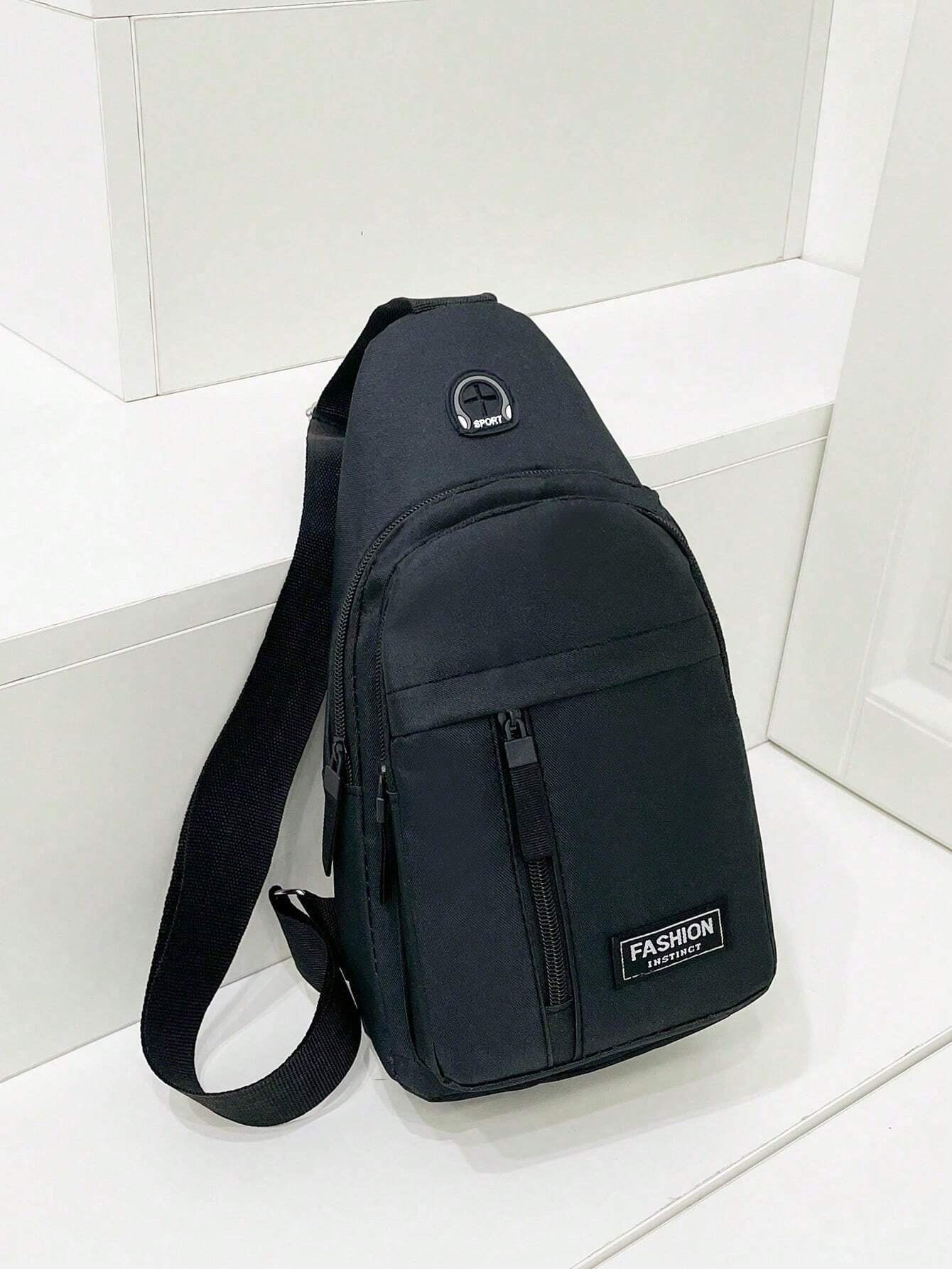 Men'S Casual Sports Crossbody Chest Bag with Double Zippers, Perfect for Daily Use, Shopping, Travel, Carry Cellphone, Keys, and Small Items Freshman for Books Multi-Functional Dorm University Christmas Gift Summer Bag Spring Break Vacation Bag Pack Waist Bag School Supplies Purse Side Bags Belts New Life Items for Students Purse Essentials Graduation Small Bag for Men Body Bag for Men
