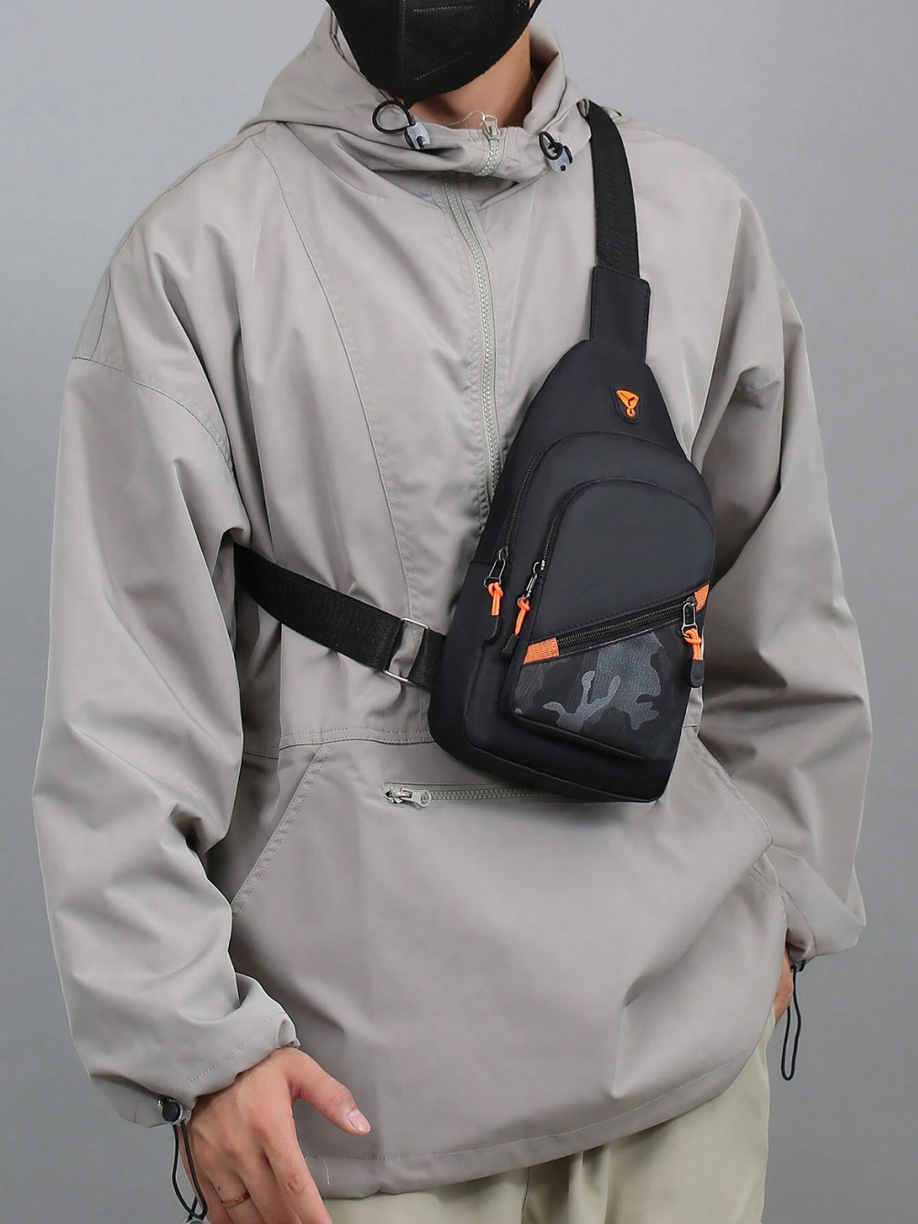 Men'S Casual Sports Crossbody Chest Bag with Double Zippers, Perfect for Daily Use, Shopping, Travel, Carry Cellphone, Keys, and Small Items Freshman for Books Multi-Functional Dorm University Christmas Gift Summer Bag Spring Break Vacation Bag Pack Waist Bag School Supplies Purse Side Bags Belts New Life Items for Students Purse Essentials Graduation Small Bag for Men Body Bag for Men