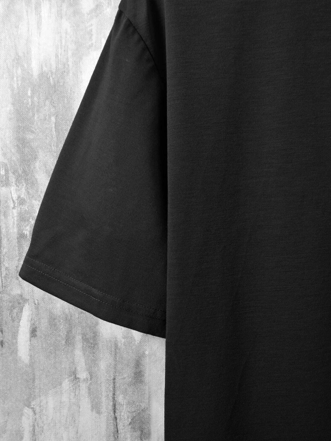 Manfinity Homme Men Japanese Letter & Graphic Tee