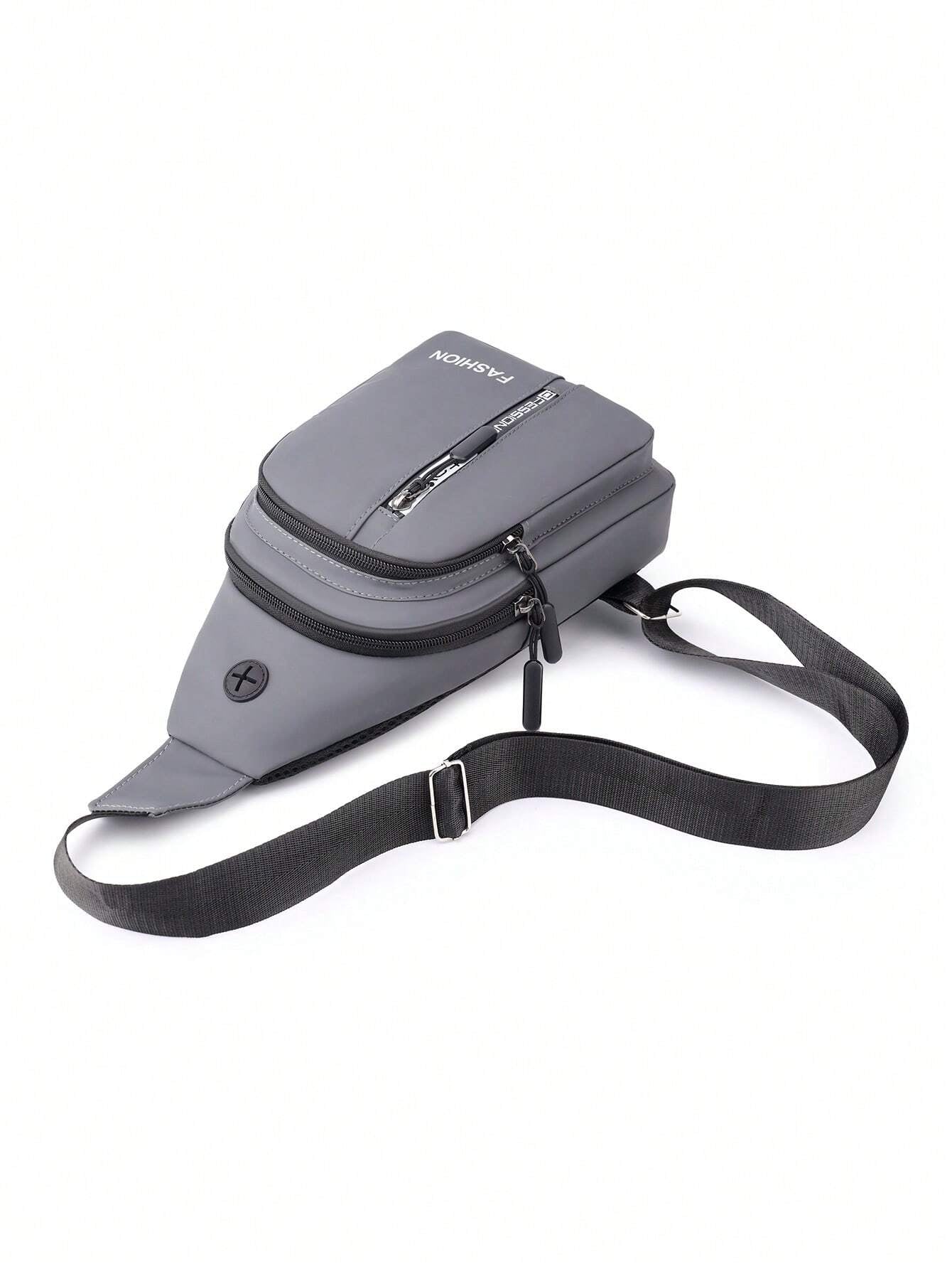 Men'S Casual Sports Crossbody Chest Bag with Double Zippers, Perfect for Daily Use, Shopping, Travel, Carry Cellphone, Keys, and Small Items Freshman for Books Multi-Functional Dorm University Christmas Gift Summer Bag Spring Break Vacation Bag Pack Waist Bag School Supplies Purse Side Bags Belts New Life Items for Students Purse Essentials Graduation Small Bag for Men Body Bag for Men