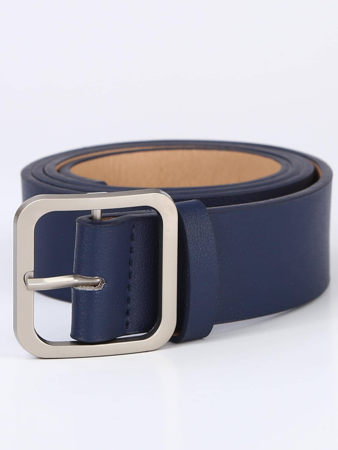 Men Square Buckle Belt Casual