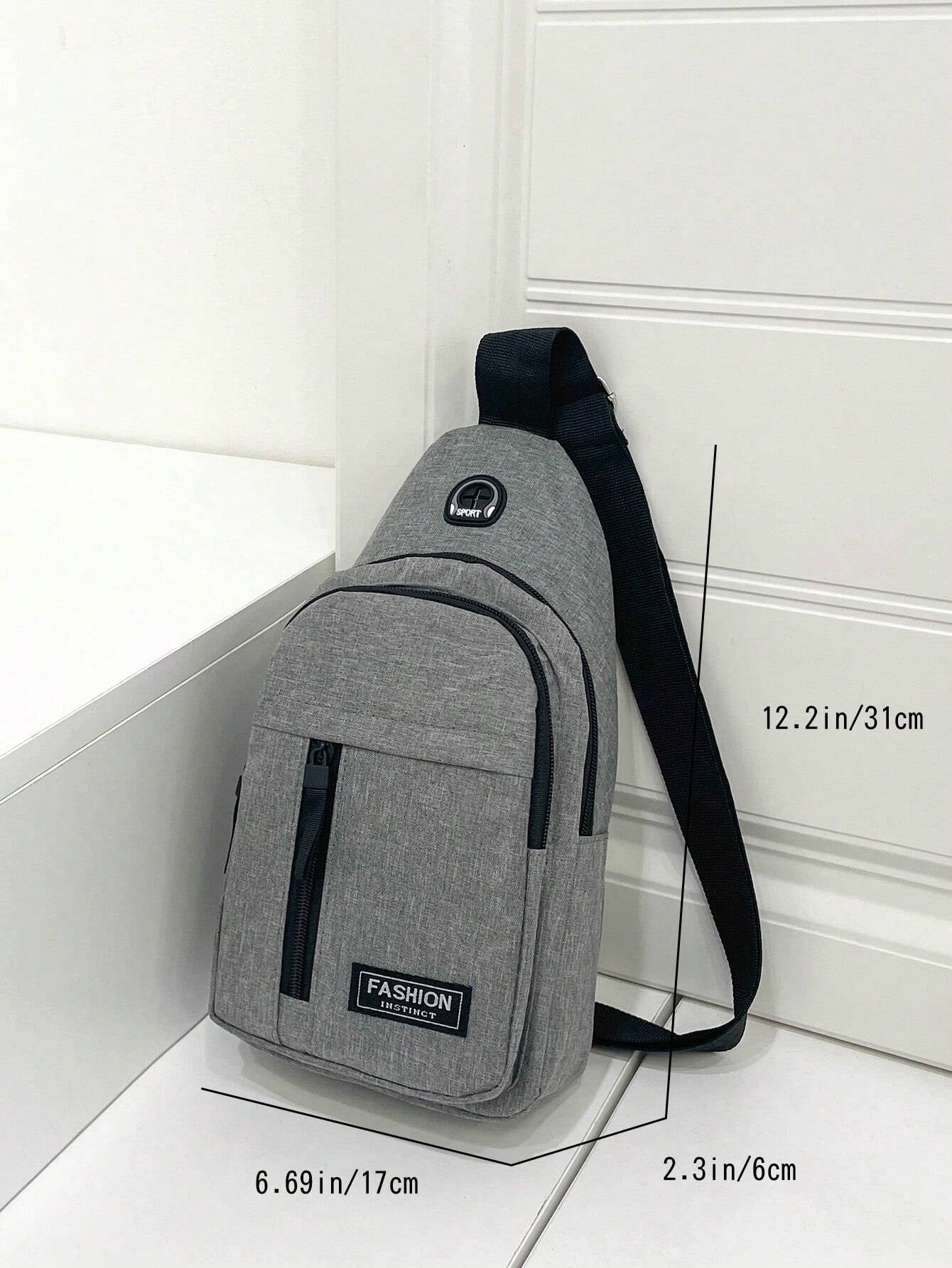 Men'S Casual Sports Crossbody Chest Bag with Double Zippers, Perfect for Daily Use, Shopping, Travel, Carry Cellphone, Keys, and Small Items Freshman for Books Multi-Functional Dorm University Christmas Gift Summer Bag Spring Break Vacation Bag Pack Waist Bag School Supplies Purse Side Bags Belts New Life Items for Students Purse Essentials Graduation Small Bag for Men Body Bag for Men