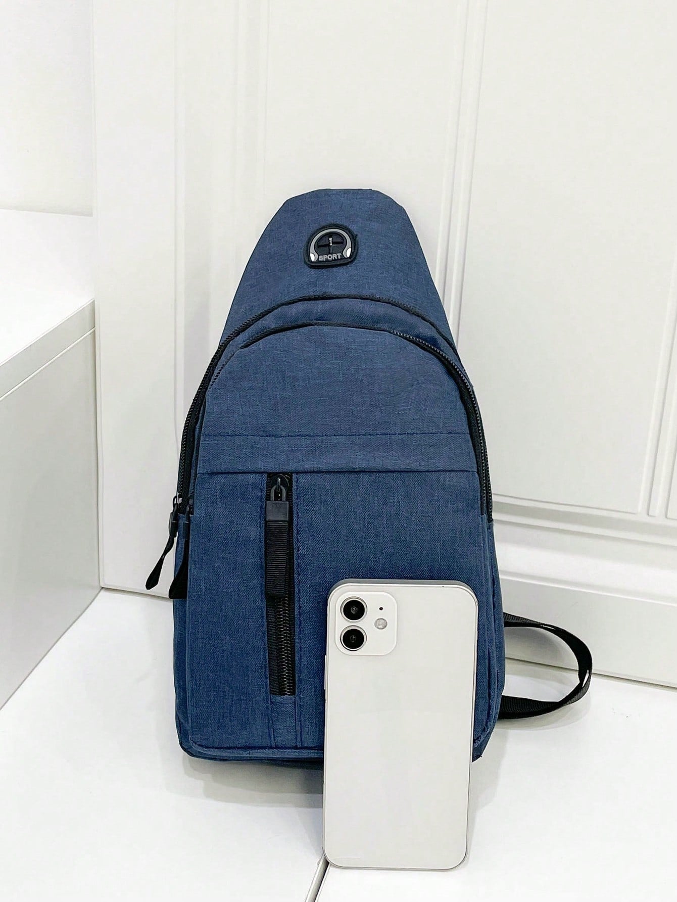 Men'S Casual Sports Crossbody Chest Bag with Double Zippers, Perfect for Daily Use, Shopping, Travel, Carry Cellphone, Keys, and Small Items Freshman for Books Multi-Functional Dorm University Christmas Gift Summer Bag Spring Break Vacation Bag Pack Waist Bag School Supplies Purse Side Bags Belts New Life Items for Students Purse Essentials Graduation Small Bag for Men Body Bag for Men