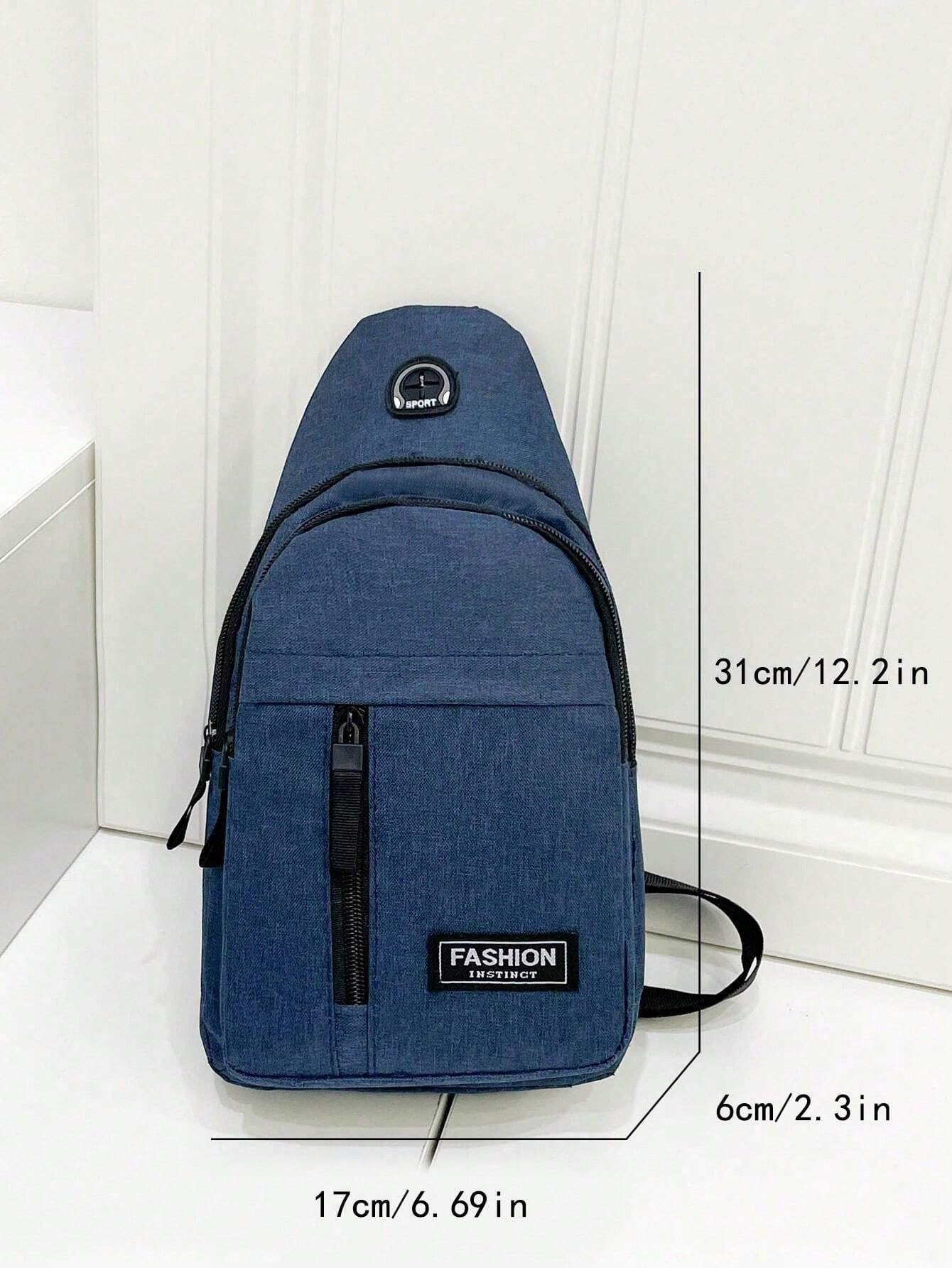 Men'S Casual Sports Crossbody Chest Bag with Double Zippers, Perfect for Daily Use, Shopping, Travel, Carry Cellphone, Keys, and Small Items Freshman for Books Multi-Functional Dorm University Christmas Gift Summer Bag Spring Break Vacation Bag Pack Waist Bag School Supplies Purse Side Bags Belts New Life Items for Students Purse Essentials Graduation Small Bag for Men Body Bag for Men