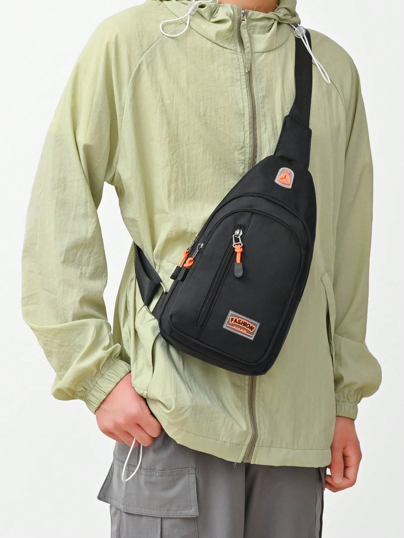 Men'S Casual Sports Crossbody Chest Bag with Double Zippers, Perfect for Daily Use, Shopping, Travel, Carry Cellphone, Keys, and Small Items Freshman for Books Multi-Functional Dorm University Christmas Gift Summer Bag Spring Break Vacation Bag Pack Waist Bag School Supplies Purse Side Bags Belts New Life Items for Students Purse Essentials Graduation Small Bag for Men Body Bag for Men