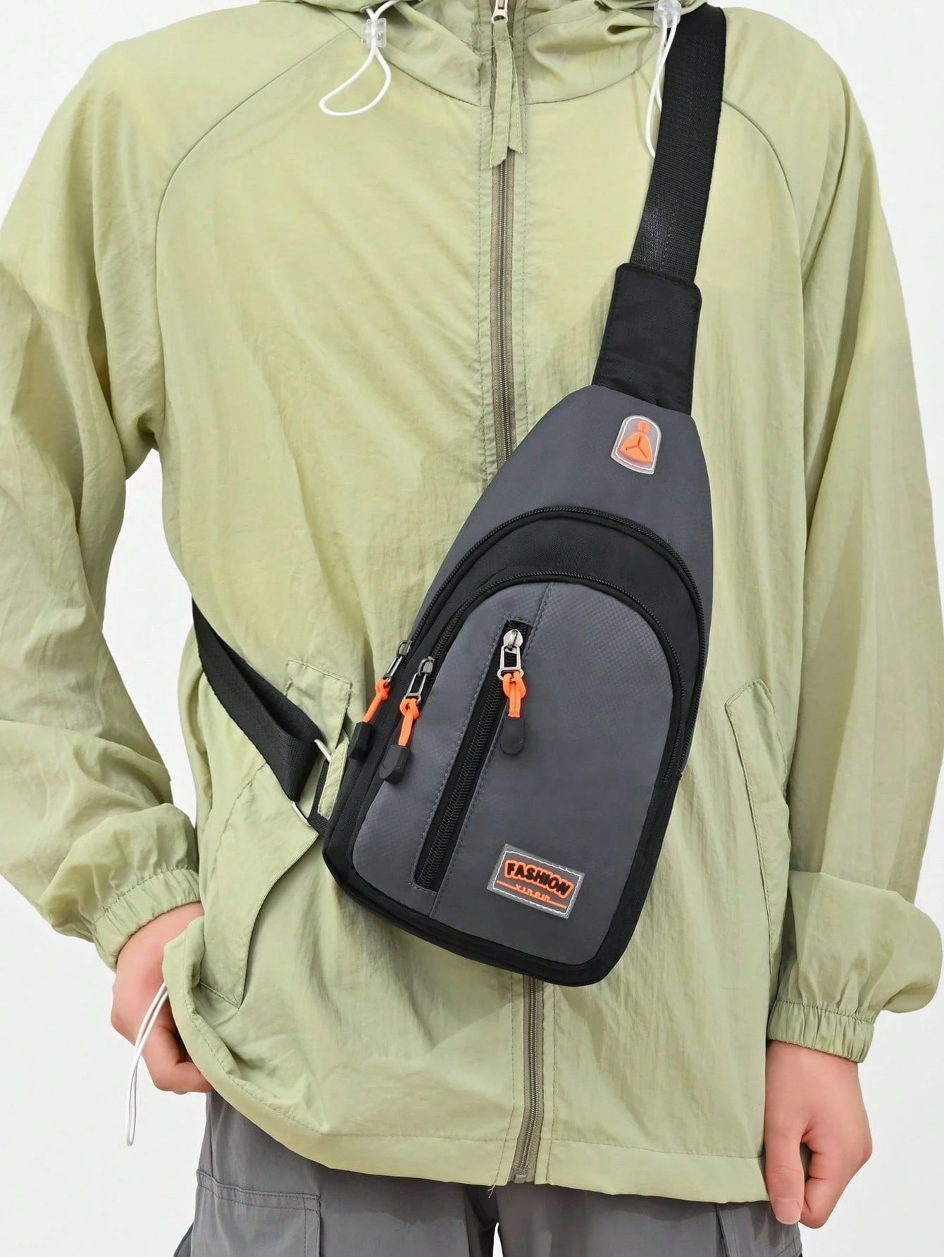 Men'S Casual Sports Crossbody Chest Bag with Double Zippers, Perfect for Daily Use, Shopping, Travel, Carry Cellphone, Keys, and Small Items Freshman for Books Multi-Functional Dorm University Christmas Gift Summer Bag Spring Break Vacation Bag Pack Waist Bag School Supplies Purse Side Bags Belts New Life Items for Students Purse Essentials Graduation Small Bag for Men Body Bag for Men