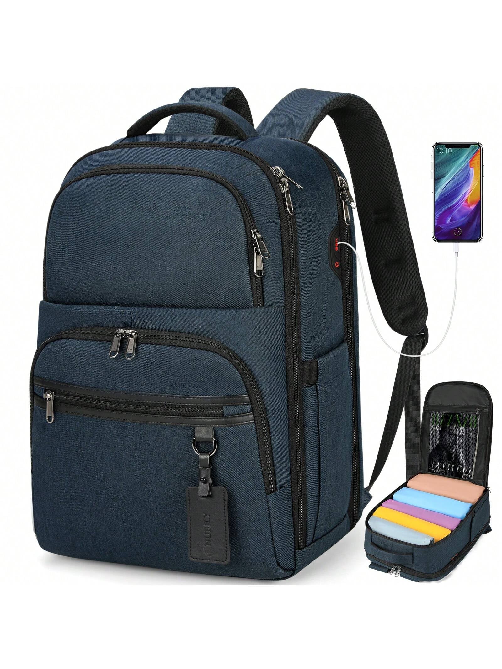 Laptop Backpack 17 Inch Large Business Travel Backpacks for Men Women Waterproof Computer Backpack for Work College Bookbag TSA Friendly Carry on Backpack with USB Port