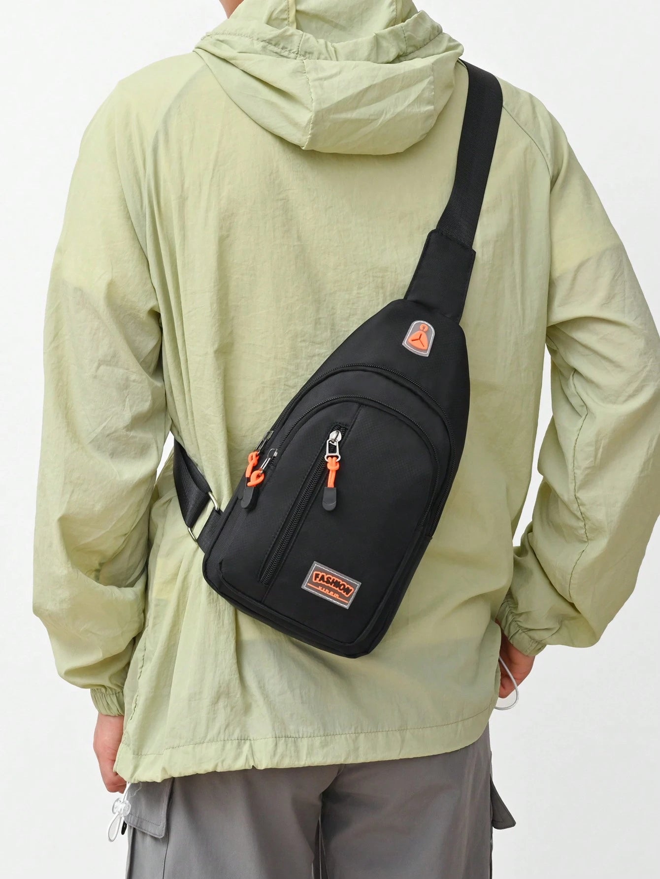 Men'S Casual Sports Crossbody Chest Bag with Double Zippers, Perfect for Daily Use, Shopping, Travel, Carry Cellphone, Keys, and Small Items Freshman for Books Multi-Functional Dorm University Christmas Gift Summer Bag Spring Break Vacation Bag Pack Waist Bag School Supplies Purse Side Bags Belts New Life Items for Students Purse Essentials Graduation Small Bag for Men Body Bag for Men