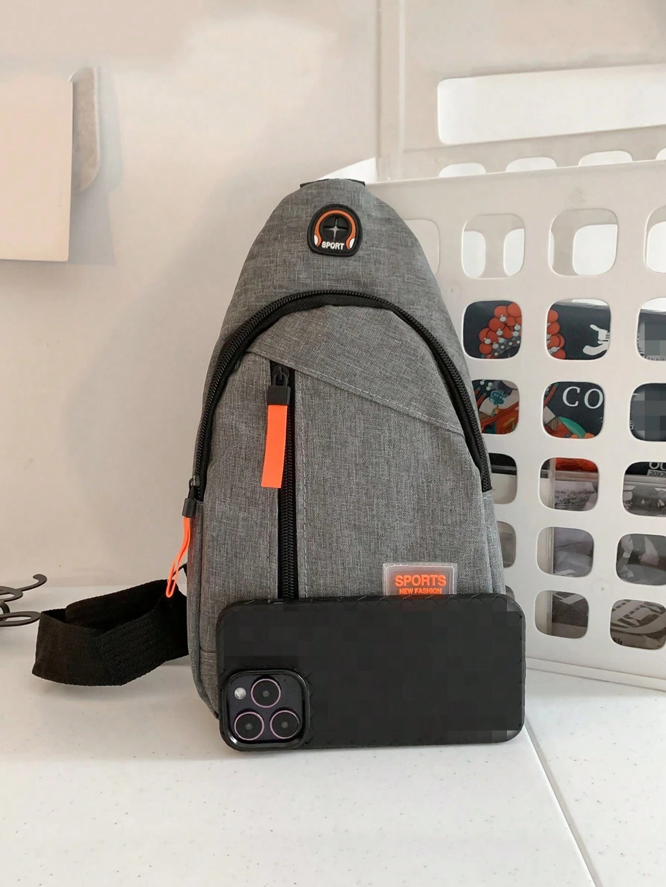 Men'S Casual Sports Crossbody Chest Bag with Double Zippers, Perfect for Daily Use, Shopping, Travel, Carry Cellphone, Keys, and Small Items Freshman for Books Multi-Functional Dorm University Christmas Gift Summer Bag Spring Break Vacation Bag Pack Waist Bag School Supplies Purse Side Bags Belts New Life Items for Students Purse Essentials Graduation Small Bag for Men Body Bag for Men
