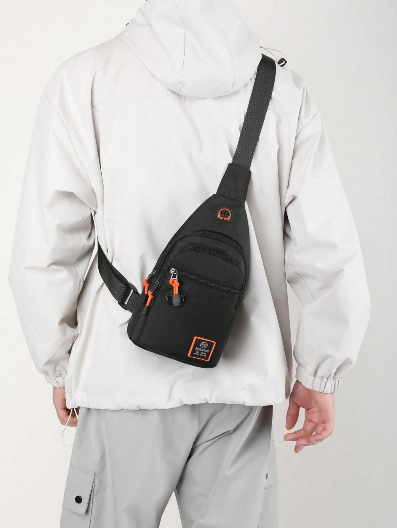 Men'S Casual Sports Crossbody Chest Bag with Double Zippers, Perfect for Daily Use, Shopping, Travel, Carry Cellphone, Keys, and Small Items Freshman for Books Multi-Functional Dorm University Christmas Gift Summer Bag Spring Break Vacation Bag Pack Waist Bag School Supplies Purse Side Bags Belts New Life Items for Students Purse Essentials Graduation Small Bag for Men Body Bag for Men