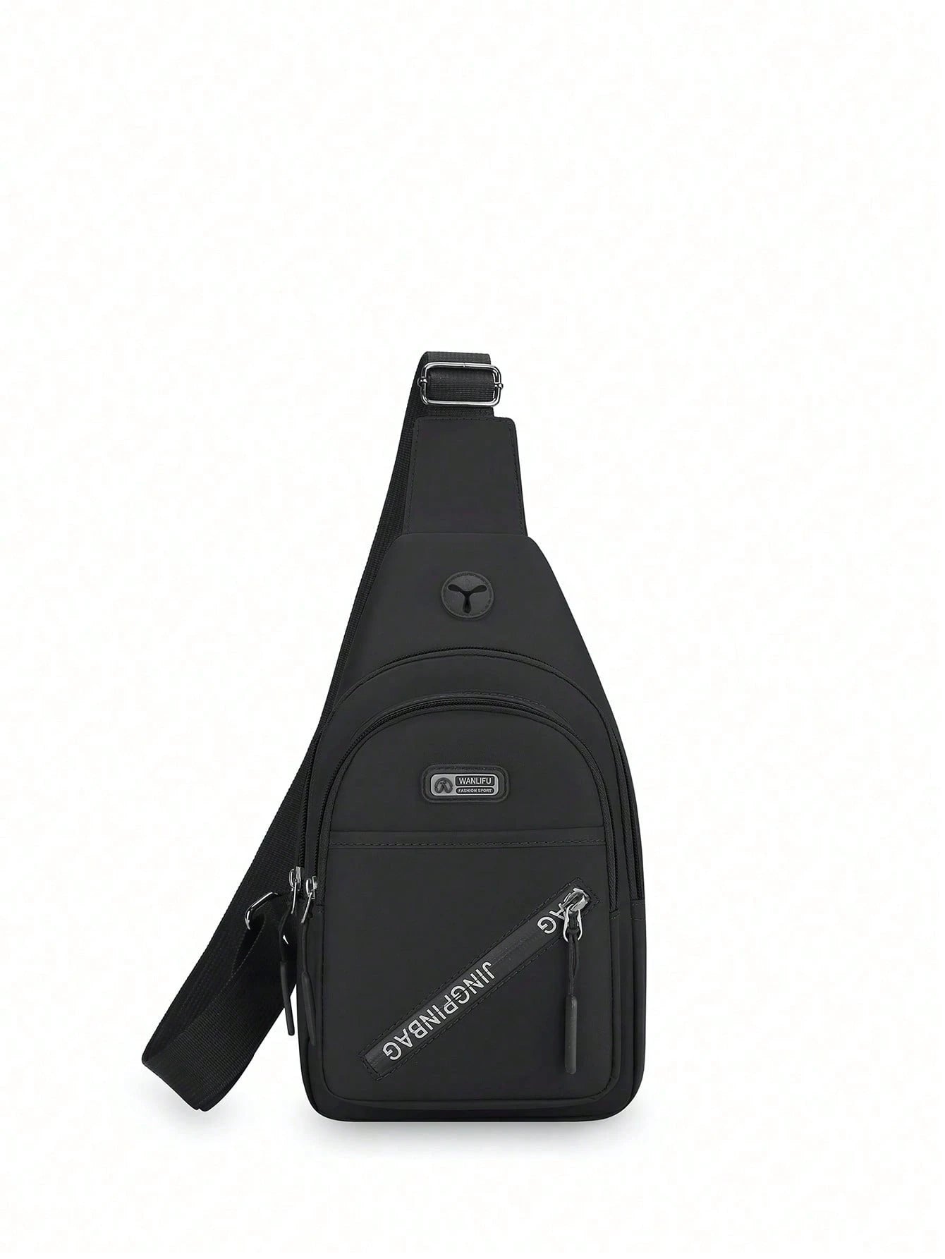 Men'S Casual Sports Crossbody Chest Bag with Double Zippers, Perfect for Daily Use, Shopping, Travel, Carry Cellphone, Keys, and Small Items Freshman for Books Multi-Functional Dorm University Christmas Gift Summer Bag Spring Break Vacation Bag Pack Waist Bag School Supplies Purse Side Bags Belts New Life Items for Students Purse Essentials Graduation Small Bag for Men Body Bag for Men