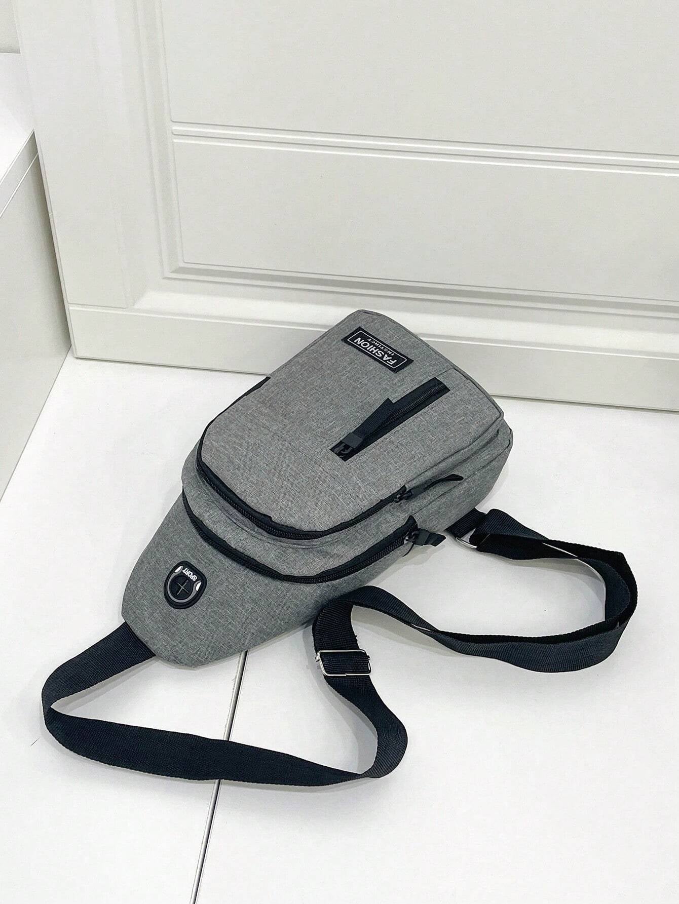 Men'S Casual Sports Crossbody Chest Bag with Double Zippers, Perfect for Daily Use, Shopping, Travel, Carry Cellphone, Keys, and Small Items Freshman for Books Multi-Functional Dorm University Christmas Gift Summer Bag Spring Break Vacation Bag Pack Waist Bag School Supplies Purse Side Bags Belts New Life Items for Students Purse Essentials Graduation Small Bag for Men Body Bag for Men