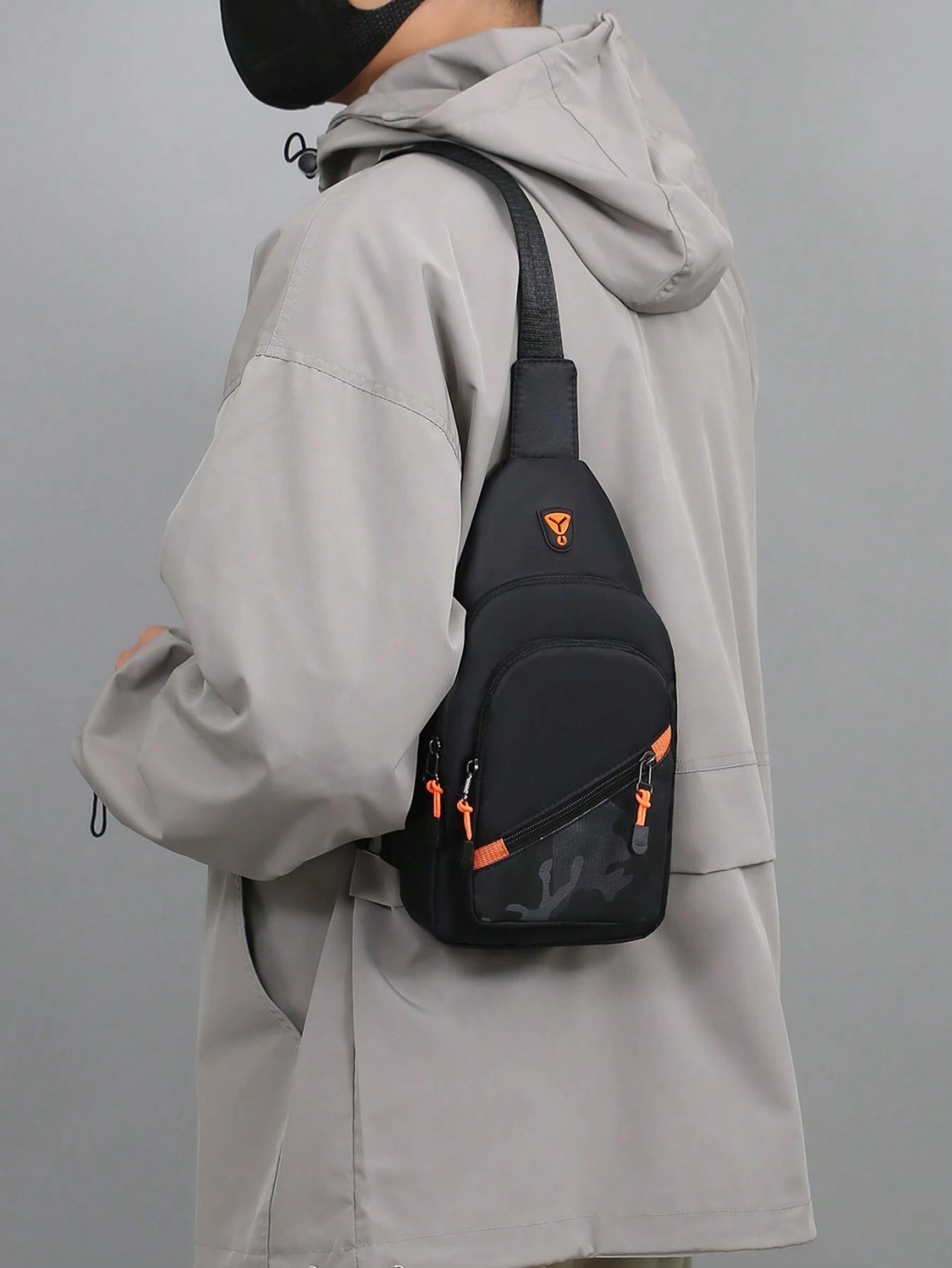 Men'S Casual Sports Crossbody Chest Bag with Double Zippers, Perfect for Daily Use, Shopping, Travel, Carry Cellphone, Keys, and Small Items Freshman for Books Multi-Functional Dorm University Christmas Gift Summer Bag Spring Break Vacation Bag Pack Waist Bag School Supplies Purse Side Bags Belts New Life Items for Students Purse Essentials Graduation Small Bag for Men Body Bag for Men