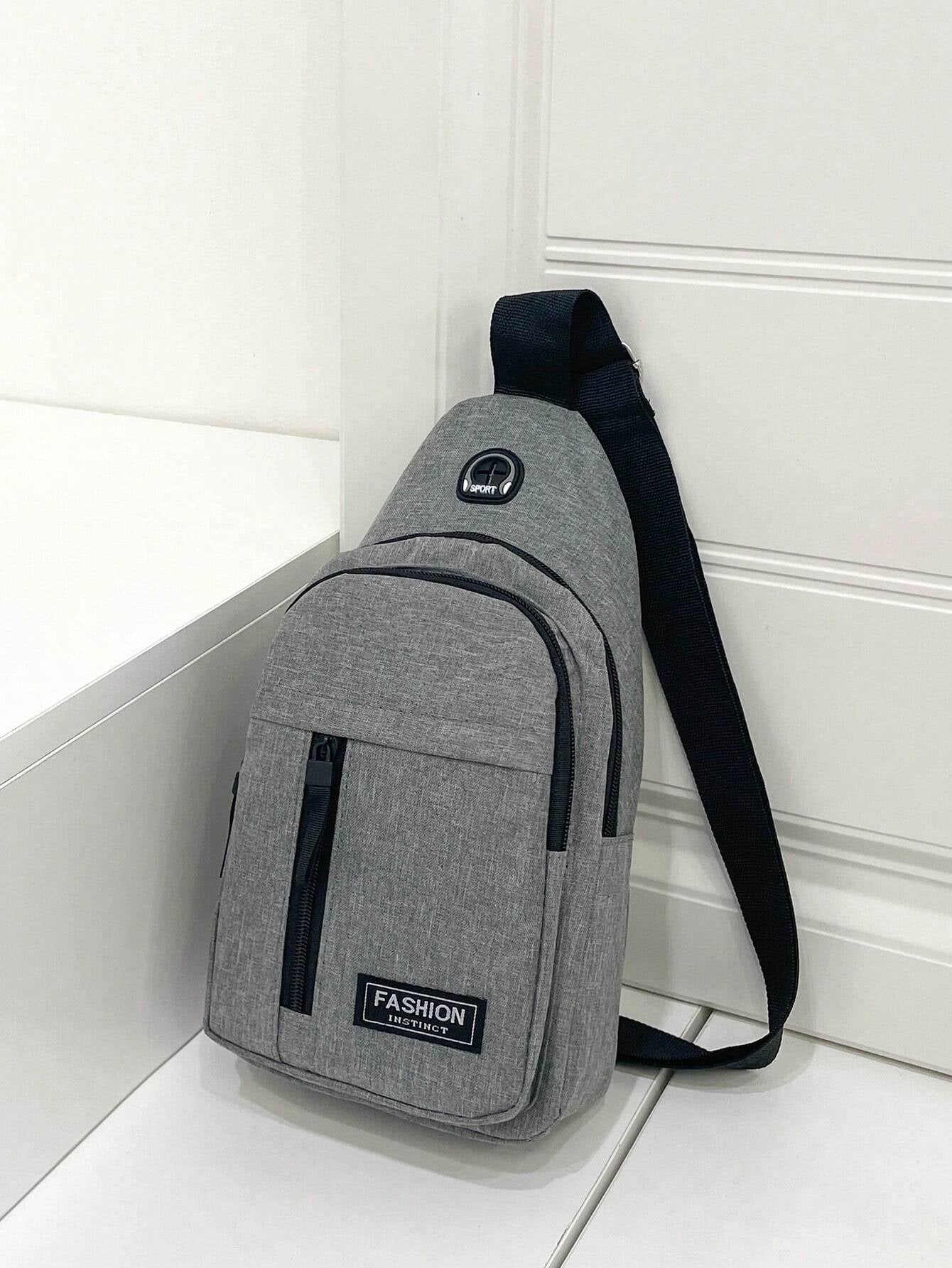 Men'S Casual Sports Crossbody Chest Bag with Double Zippers, Perfect for Daily Use, Shopping, Travel, Carry Cellphone, Keys, and Small Items Freshman for Books Multi-Functional Dorm University Christmas Gift Summer Bag Spring Break Vacation Bag Pack Waist Bag School Supplies Purse Side Bags Belts New Life Items for Students Purse Essentials Graduation Small Bag for Men Body Bag for Men