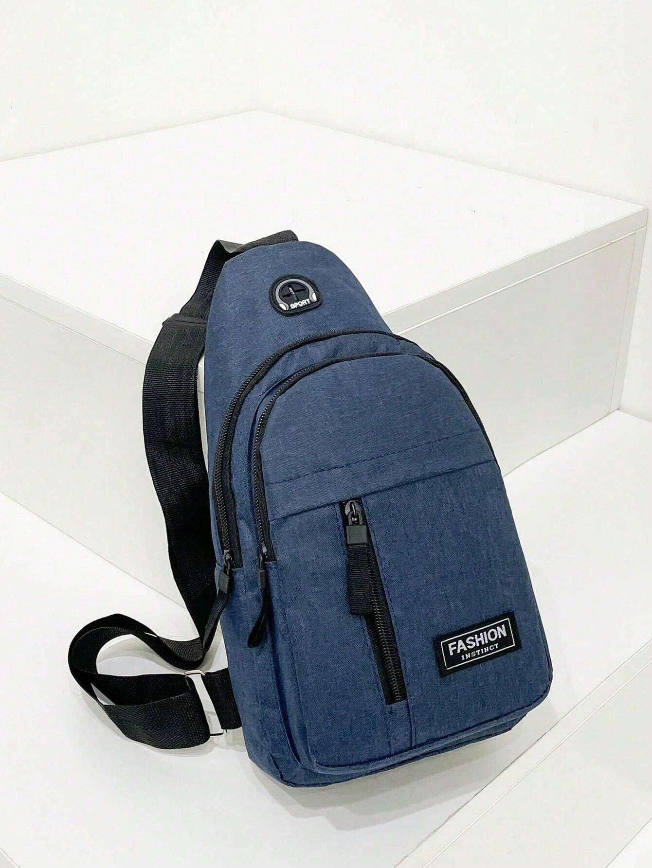 Men'S Casual Sports Crossbody Chest Bag with Double Zippers, Perfect for Daily Use, Shopping, Travel, Carry Cellphone, Keys, and Small Items Freshman for Books Multi-Functional Dorm University Christmas Gift Summer Bag Spring Break Vacation Bag Pack Waist Bag School Supplies Purse Side Bags Belts New Life Items for Students Purse Essentials Graduation Small Bag for Men Body Bag for Men