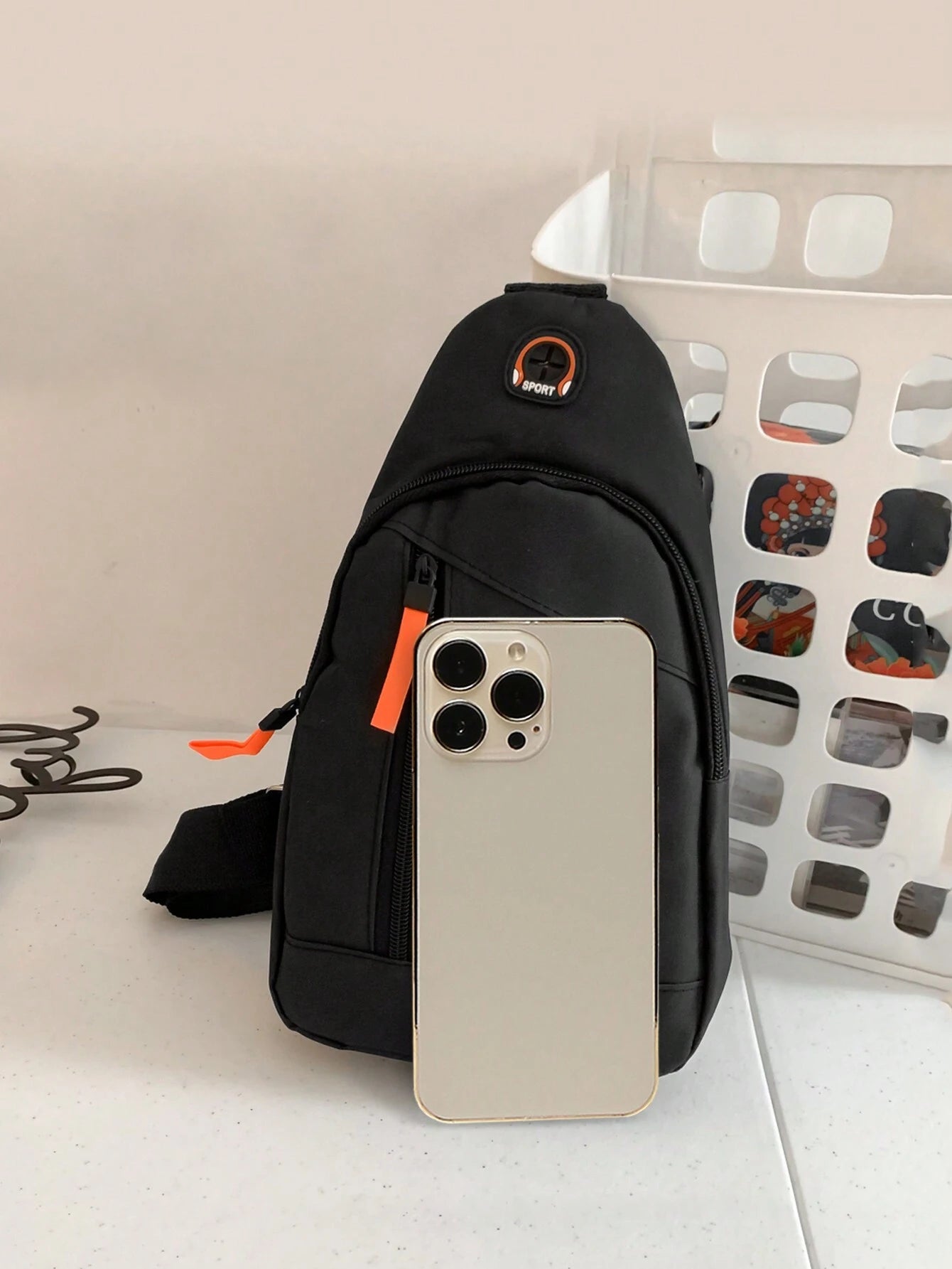 Men'S Casual Sports Crossbody Chest Bag with Double Zippers, Perfect for Daily Use, Shopping, Travel, Carry Cellphone, Keys, and Small Items Freshman for Books Multi-Functional Dorm University Christmas Gift Summer Bag Spring Break Vacation Bag Pack Waist Bag School Supplies Purse Side Bags Belts New Life Items for Students Purse Essentials Graduation Small Bag for Men Body Bag for Men