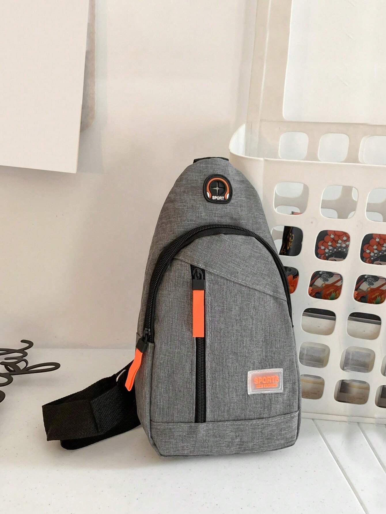 Men'S Casual Sports Crossbody Chest Bag with Double Zippers, Perfect for Daily Use, Shopping, Travel, Carry Cellphone, Keys, and Small Items Freshman for Books Multi-Functional Dorm University Christmas Gift Summer Bag Spring Break Vacation Bag Pack Waist Bag School Supplies Purse Side Bags Belts New Life Items for Students Purse Essentials Graduation Small Bag for Men Body Bag for Men