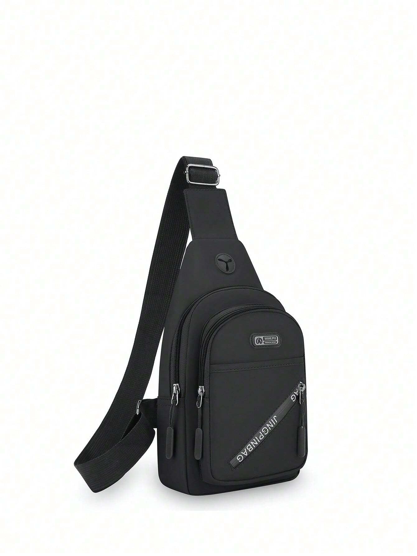 Men'S Casual Sports Crossbody Chest Bag with Double Zippers, Perfect for Daily Use, Shopping, Travel, Carry Cellphone, Keys, and Small Items Freshman for Books Multi-Functional Dorm University Christmas Gift Summer Bag Spring Break Vacation Bag Pack Waist Bag School Supplies Purse Side Bags Belts New Life Items for Students Purse Essentials Graduation Small Bag for Men Body Bag for Men
